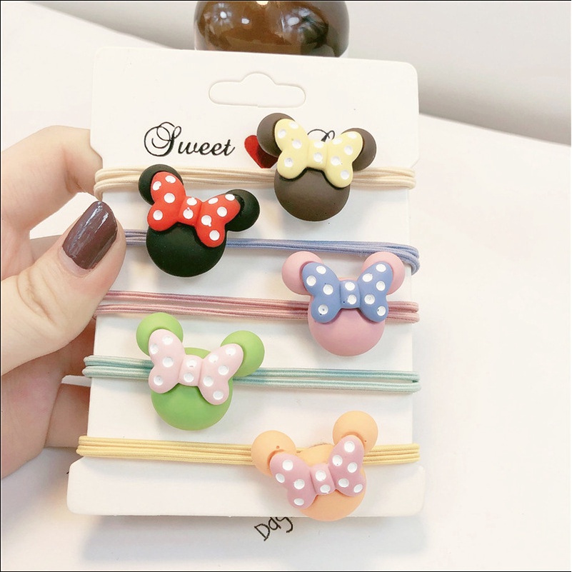 OSM JKT F5101 (1 PC) Ikat Rambut Karakter Gaya Korea / Karet Rambut Elastis Korea / Hairband-6