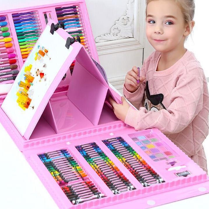 

Kekinian Alat Lukis Set Super Mega Art 208 PCS Crayon Oil Paste Pensil Warna Pensil Warna Cair Anak Mewarnai !!