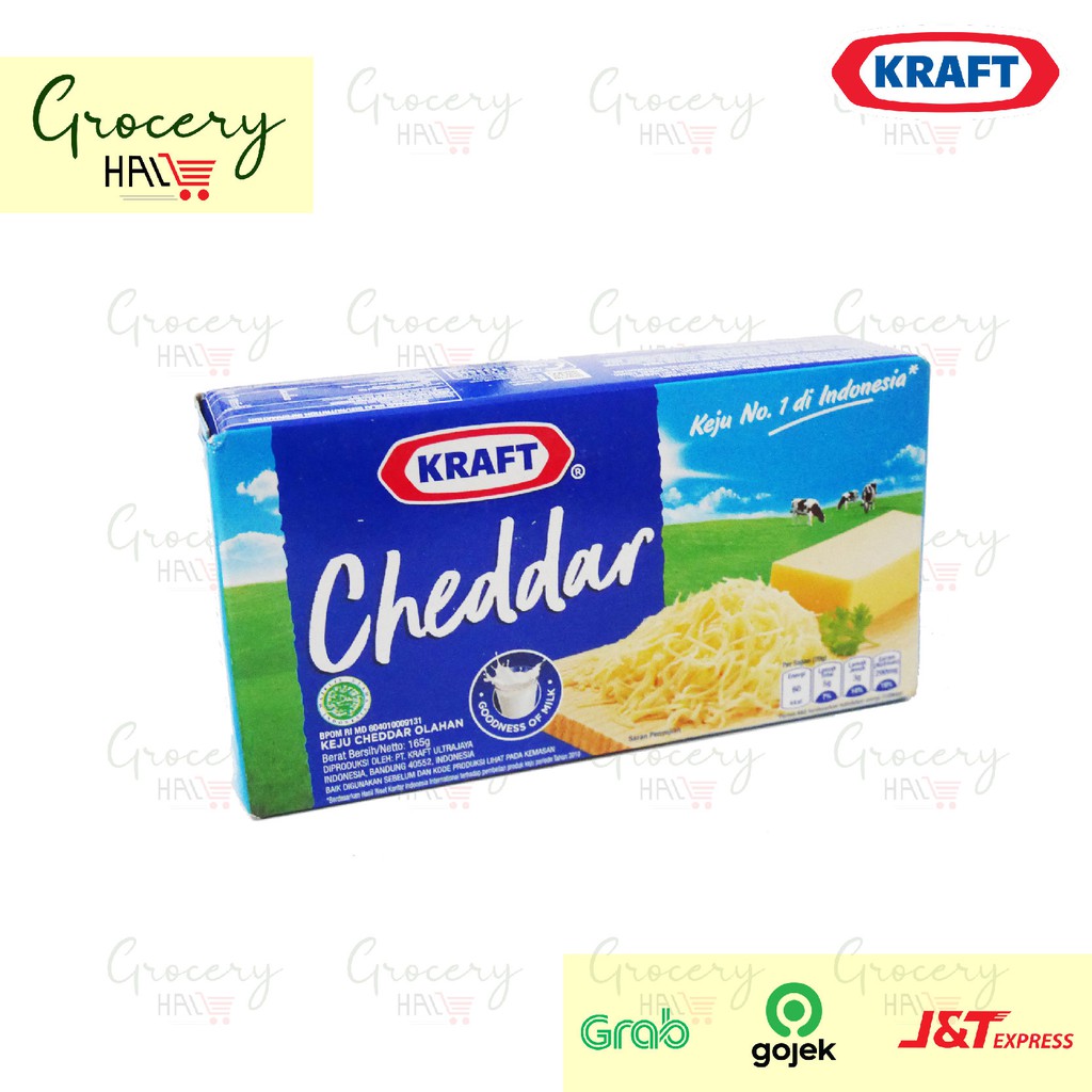 Jual KRAFT CHEDDAR 165 GRAM ( KEJU CHEDDAR BLOK ) | Shopee Indonesia