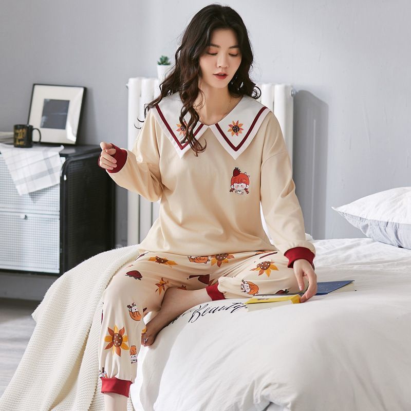 BAJU TIDUR IMPORT SUPER PREMIUM SETELAN LENGAN PANJANG MURAH MOTIF TERBARU KOREA STYLE C03-A1