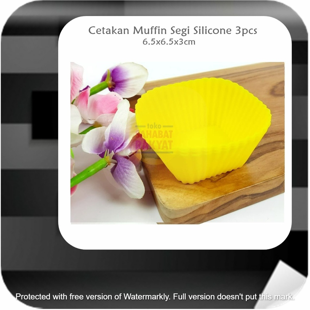 RML991N1 Cetakan Muffin Segi Silicone Warna 3s