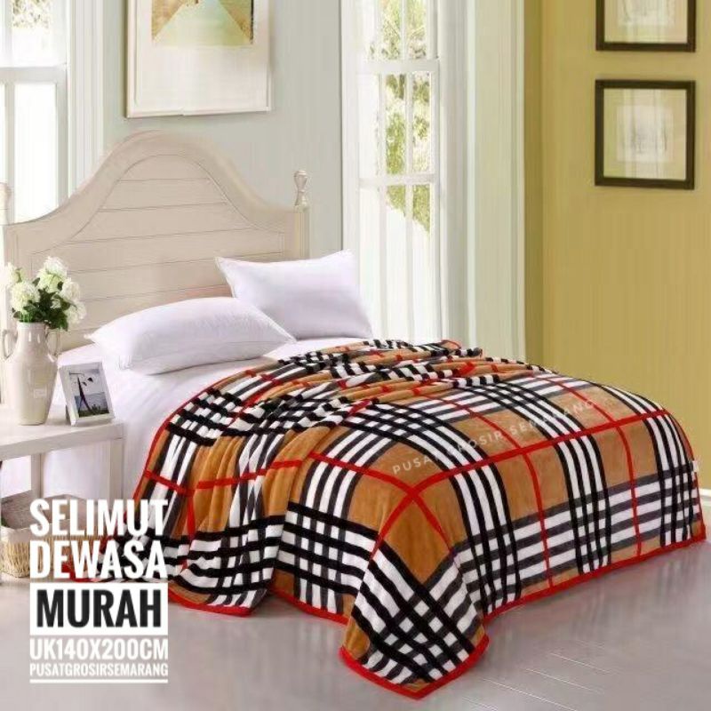 Selimut Dewasa Murah MORIA Abstrak Leaf Polkadot Flower Bvrbery Reindeer Could Moon Star Awan Rusa-Bvrberry MORIA