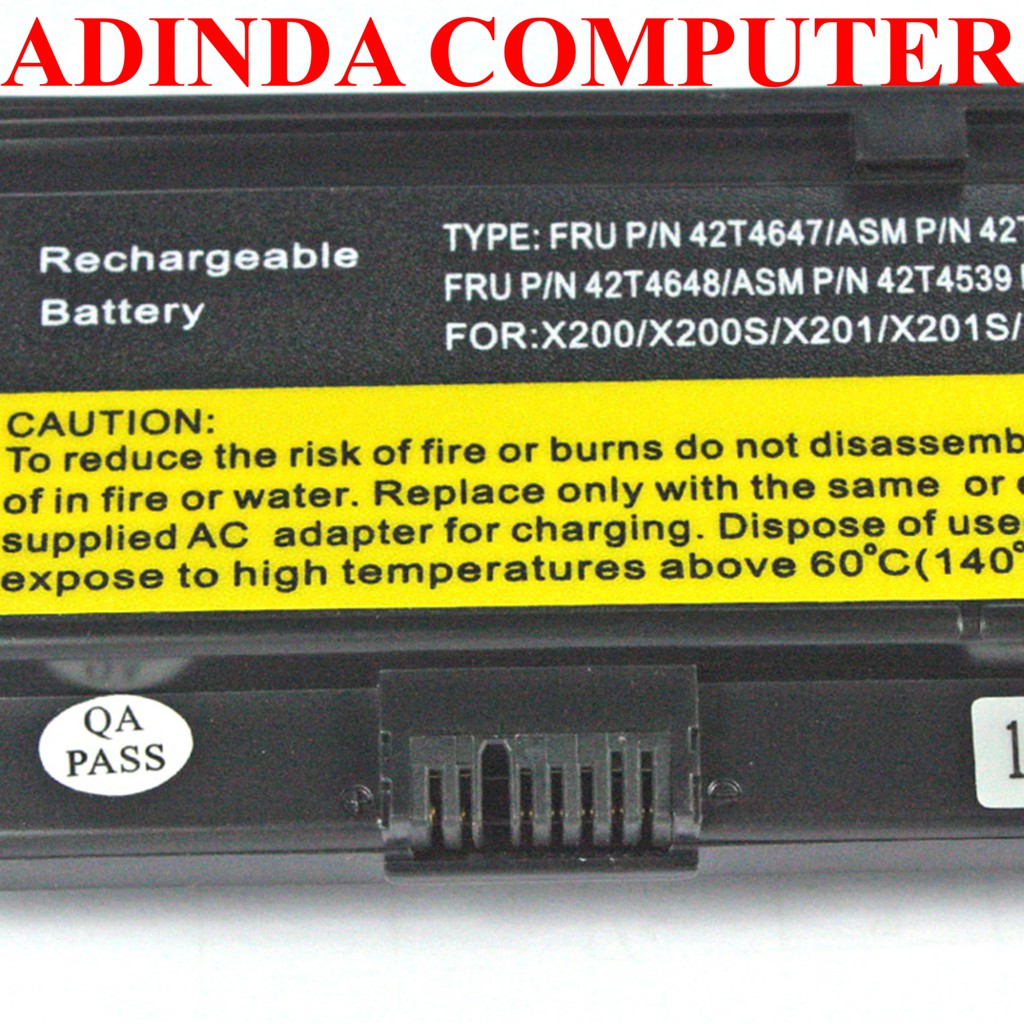 Baterai IBM LENOVO ThinkPad X201 X200 X200s X201i X201s X200 7454 X200 7455