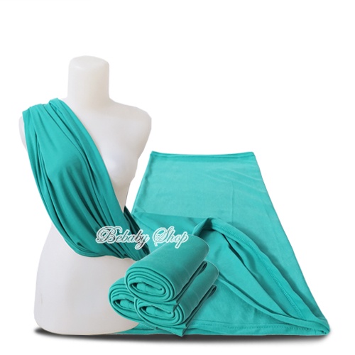 Geos Gendongan Bayi Polos Warna Tosca Gendongan Kaos Instan Sling Bayi Allsize 6-12 Bulan