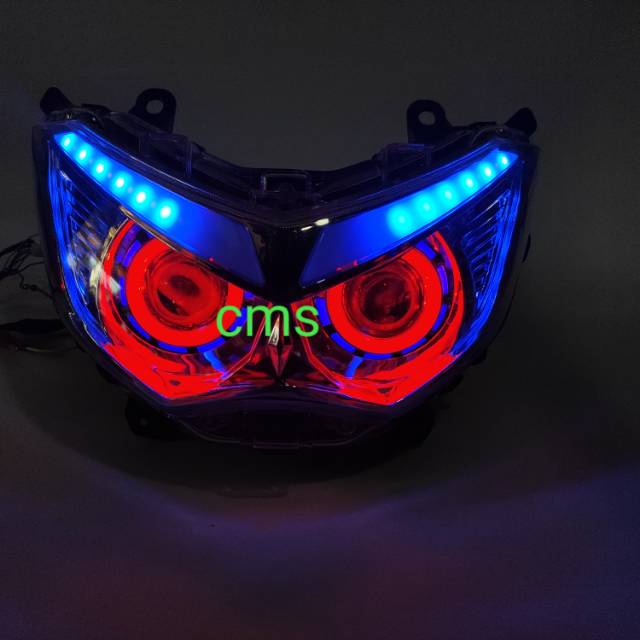 lampu depan projie LED Yamaha nmax 155 old projie angel eye reflektor nmax old