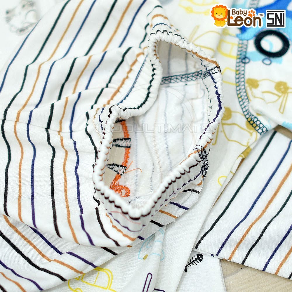 SNI Celana Panjang Anak Bayi Bordir BABY LEON Newborn GY-S81 baju tidur piyama diaper pants bayi