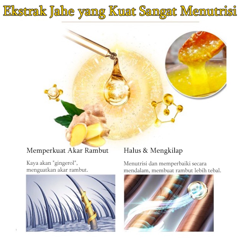 Shampo penumbuh rambut Anti ketombe Sampo anti rambut rontok 400ml Mempercepat pertumbuhan rambut Kontrol minyak yang menyegarkan Anti gatal dan anti ketombe Pelembab ringan Perawatan rambut bergizi