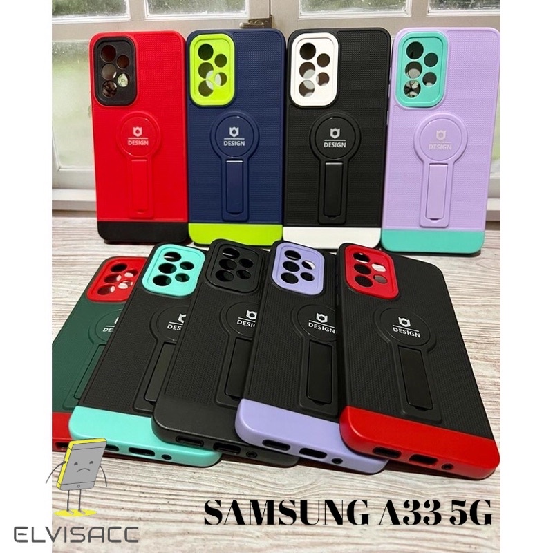 SAMSUNG GALAXY A33 5G CASING STANDING LIPAT SOFTCASE PELINDUNG KAMERA