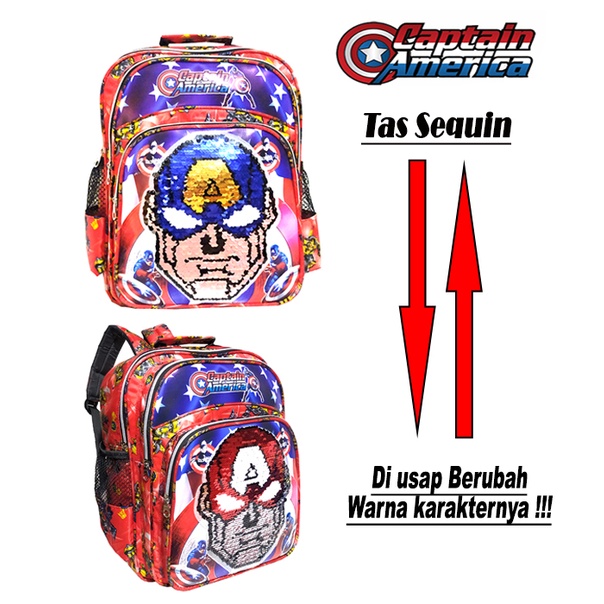 Tas Ransel Anak Laki-laki sekolah SD SEQUIN Karakter Super Hero Terbaru !!!