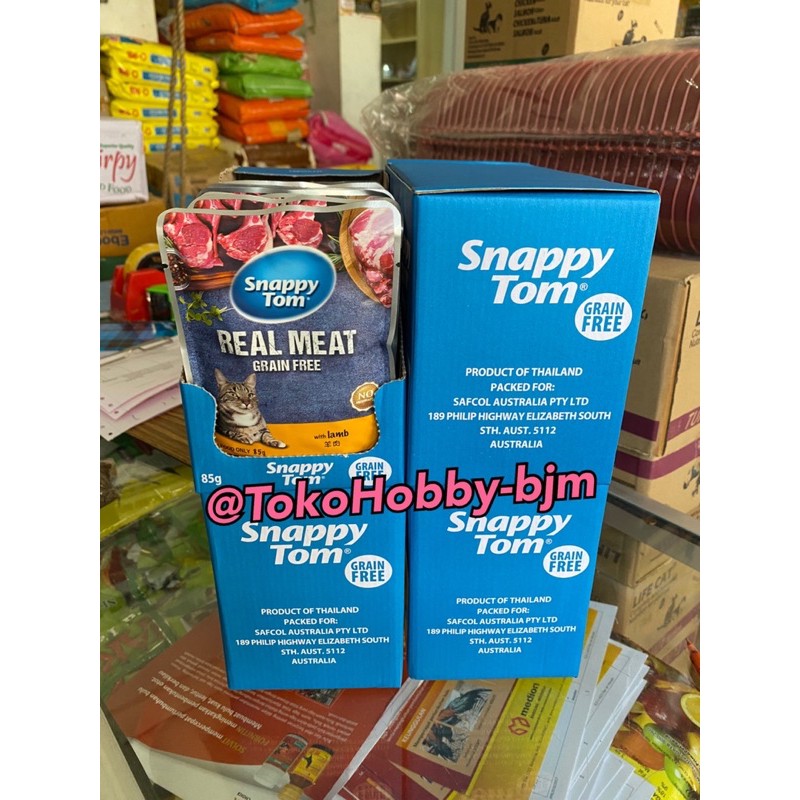 Makanan kucing pouch snappy tom pouch - makanan kucing basah snappy tom 85gr kitten &amp; adult wetfood