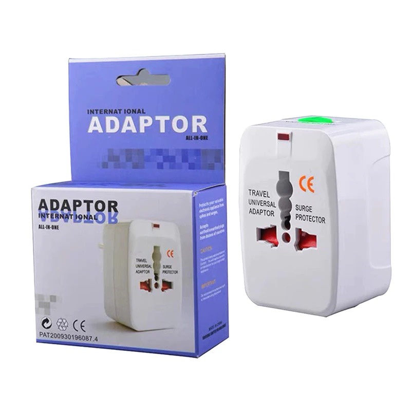 All-in-One Travel Power Plug Adapter Adaptor Colokan kaki 3 kaki 2 Gepeng US, UK, EU, AU, NZ