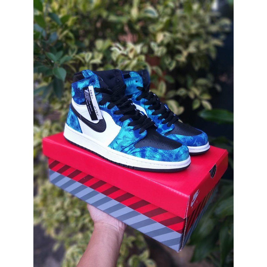 Sepatu Nike Air Jordan 1 Retro High "Tie Die" Premium / Tokyo Bio Hack / Jordan High