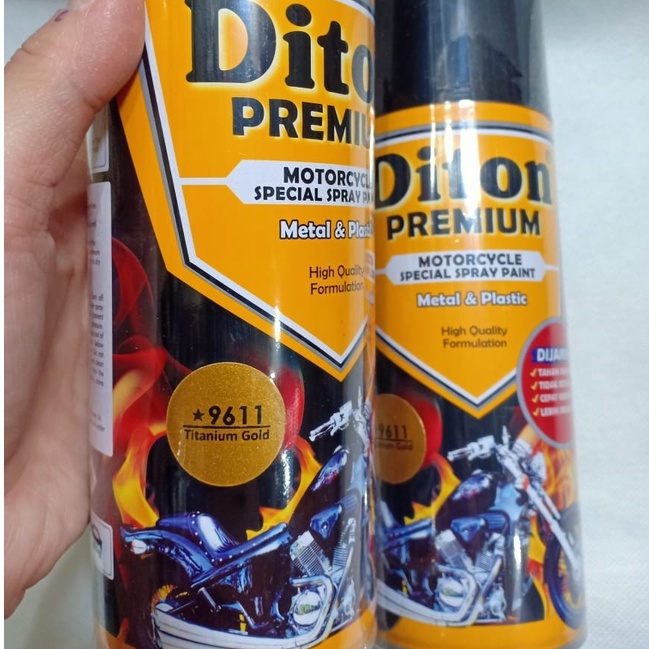 DITON Premium Pilok Pilox Velg and Engine Colours VG9611* Titanium Gold (9611) / Emas (400cc)