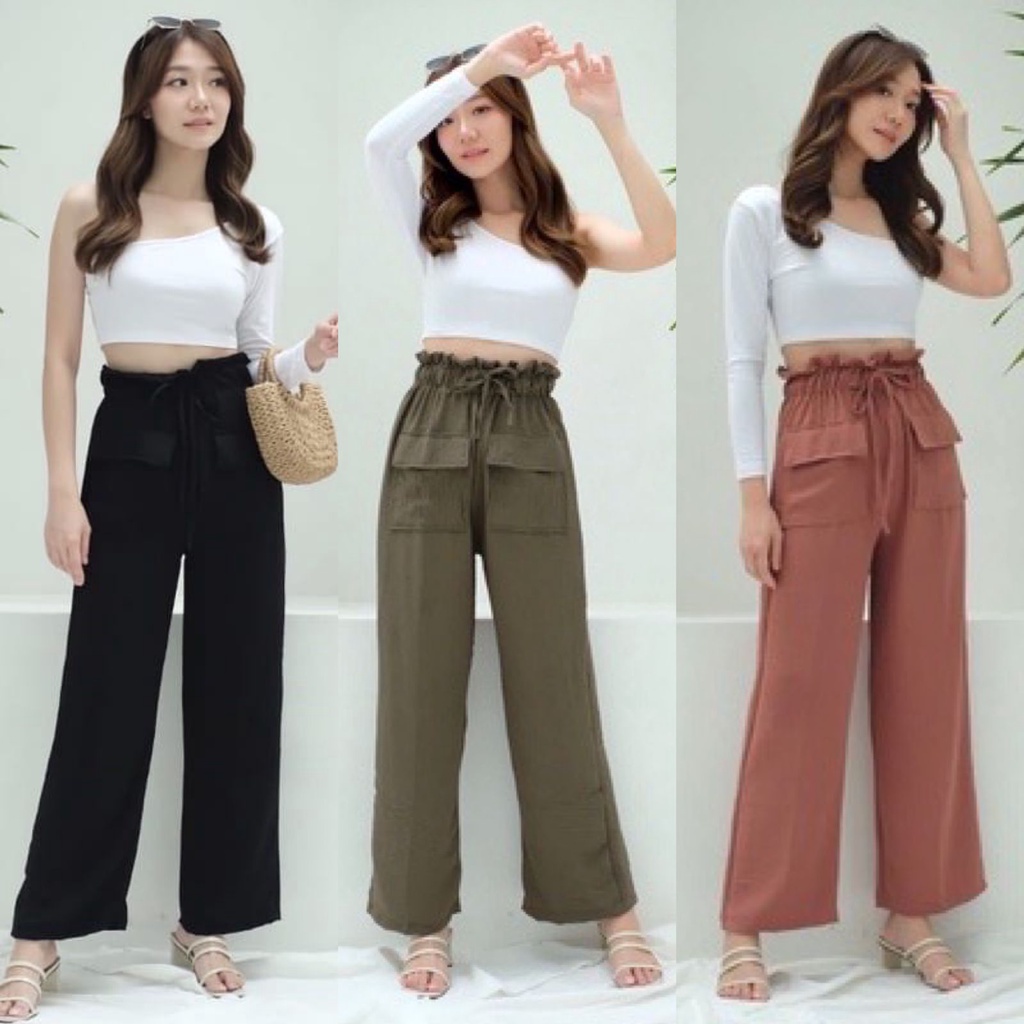 1KG MUAT 4PCS | DREAMY KULOT JUMBO POCKET AIRFLOW HITS OOTD KOREAN STYLE FASHION GROSIR WANITA TERMURAH