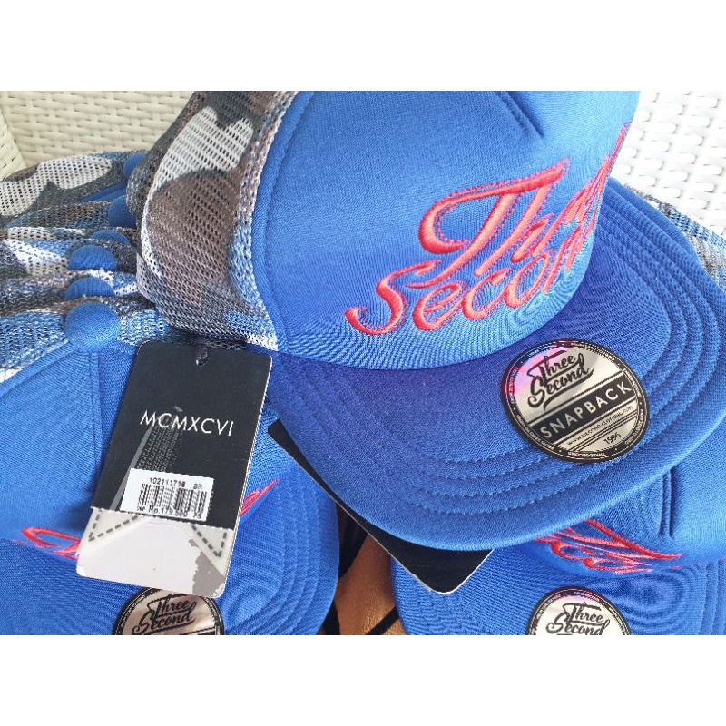 topi 3 second bnwt 100% original snapback logo bordir