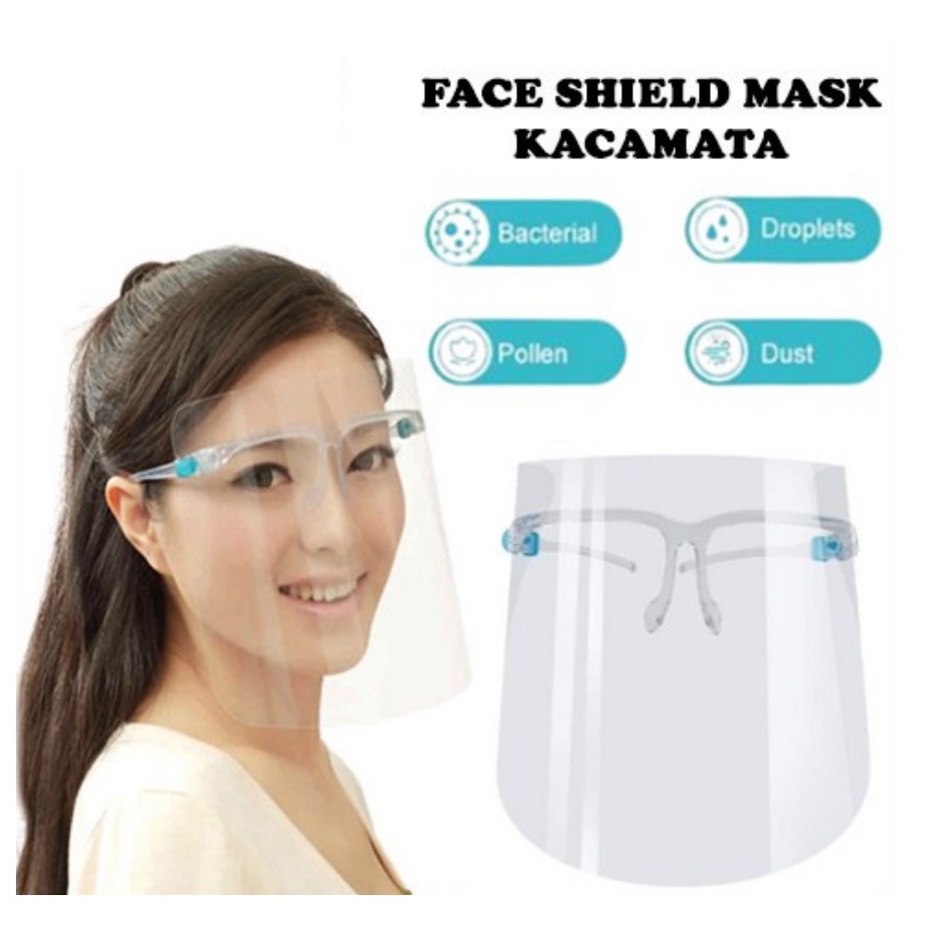 Trend-FACE SHIELD KACAMATA NAGITA Pelindung Wajah Masker Mika Transparan Full Protect Faceshield