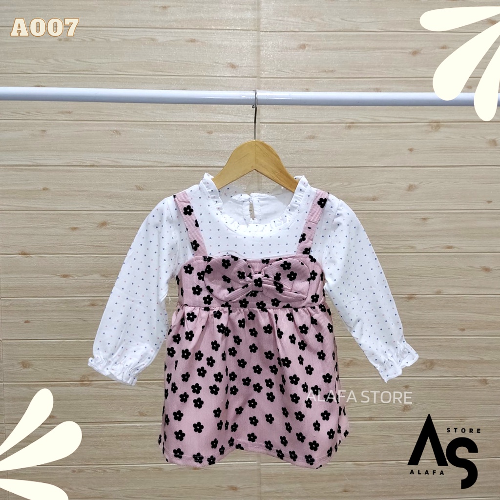 Dress Anak perempuan Import Premium Motif Bunga A007