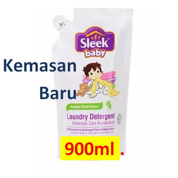 Jual [900 Ml] Sleek Baby Laundry Detergent 900ml Refill, Cuci Baju Bayi ...