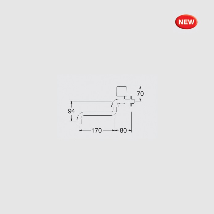 San ei A10JC-HM ORIGINAL kran tembok dapur cuci piring