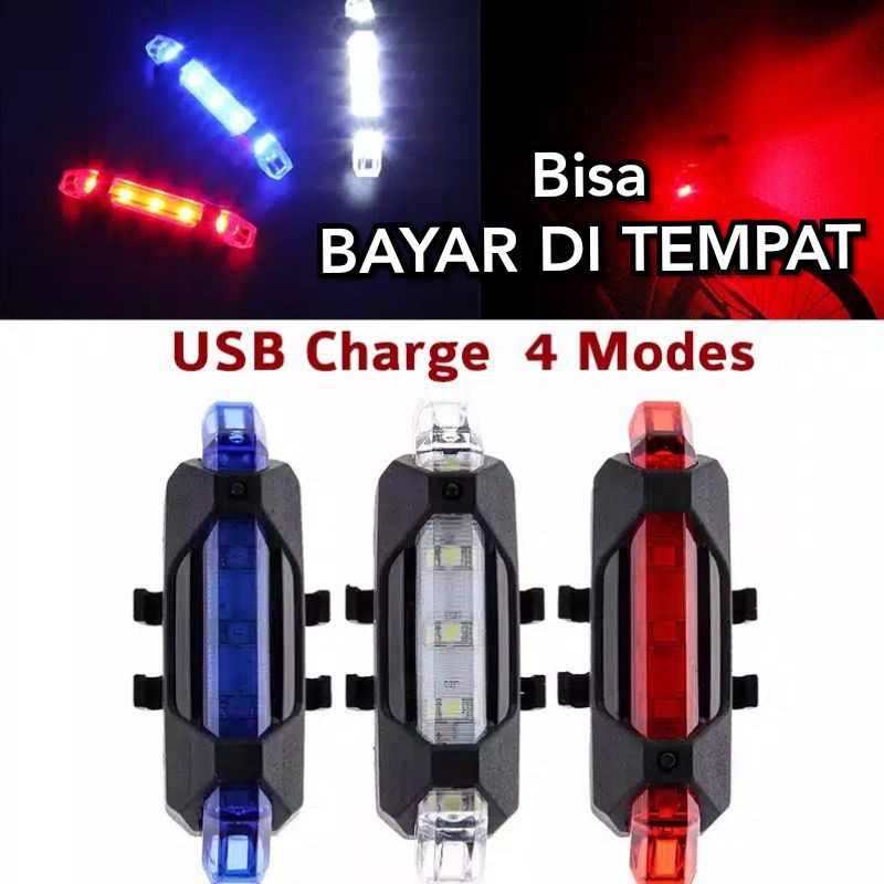  Lampu  Sepeda  Belakang Bisa  di  CAS  free bracket dan USB 