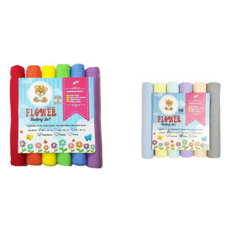 Bedong polos Rainbow /bedong polos/bedong bayi