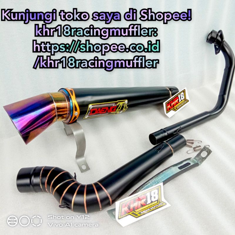 Knalpot Daeng sai4 corong diamond Vixion MX king MX old/new135 R15v2 satria Sonic Supra GTR cb150r
