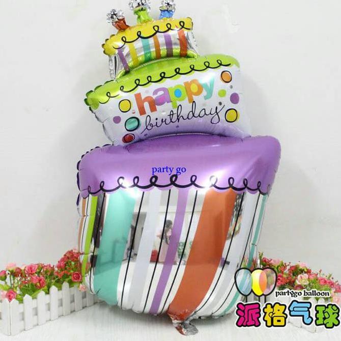 Balon Kue Tart / Balon Kue Ultah / Perlengkapan Dekor Ultah -Ultah