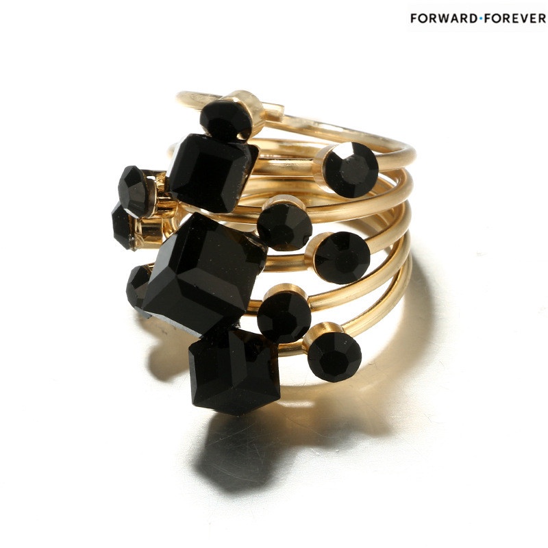 Brospin Desain Cincin Hollow Hias Berlian Imitasi Untuk Scarfsyal Silk M40015