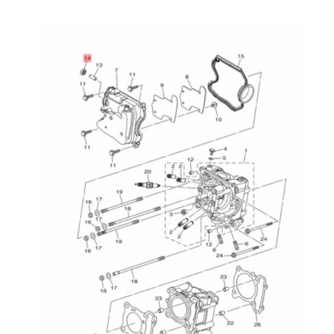 SEAL BLOK HEAD TUTUP KLEP NMAX AEROX 155 LEXI R15 VVA V3 MT15 XSR VIXION R WR 155 ORIGINAL YGP 93102-08800