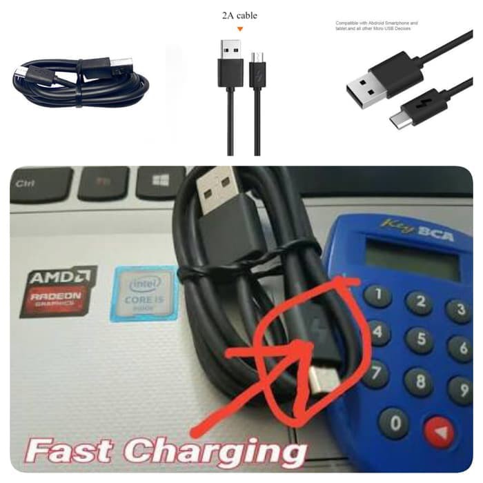 Kabel Data Usb Fast Charging XIAOMI ORIGINAL 100% Micro Smartphone