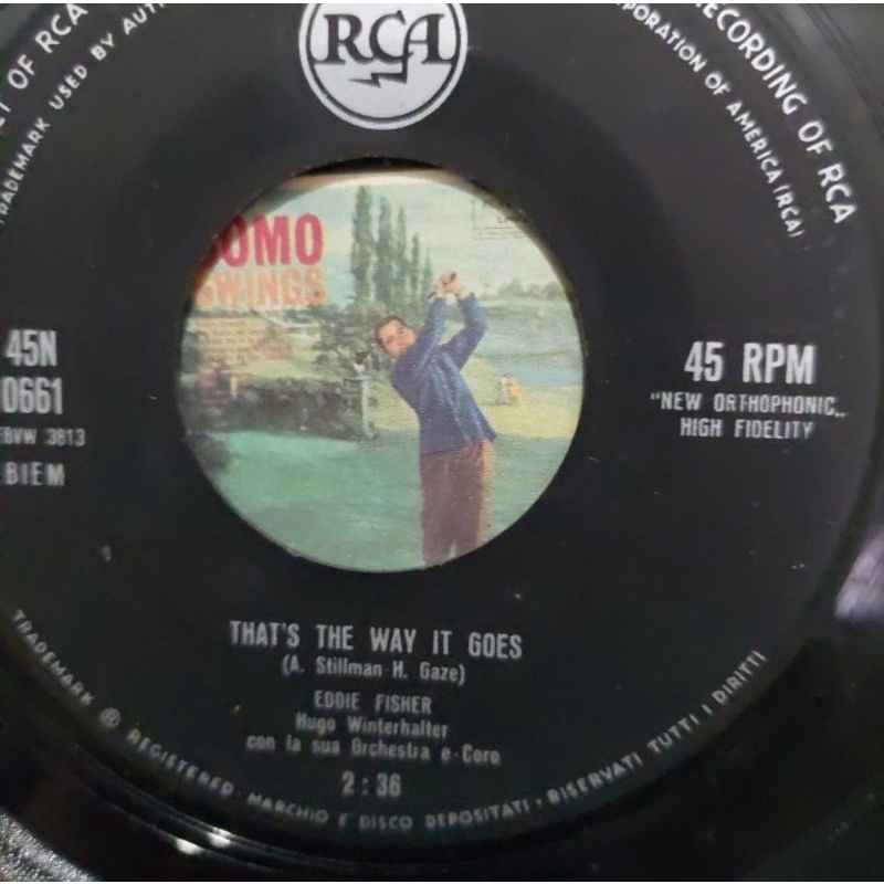 Kaset Vinyl Piringan Hitam 7&quot; Connie Eddie Fisher Sayonara dll