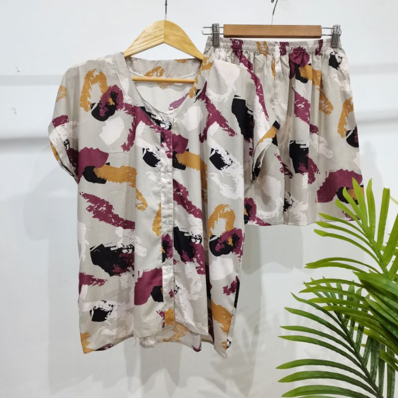 SETELAN PENDEK WANITA / BAJU RUMAH /BAHAN RAYON PREMIUM