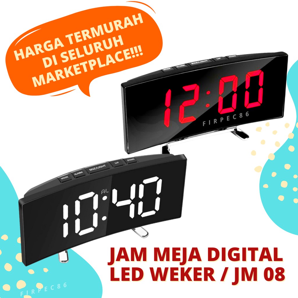 DT-6507 Jam Meja Digital Alarm Clock Mirror - DT6507 Jam Meja Desain Cermin