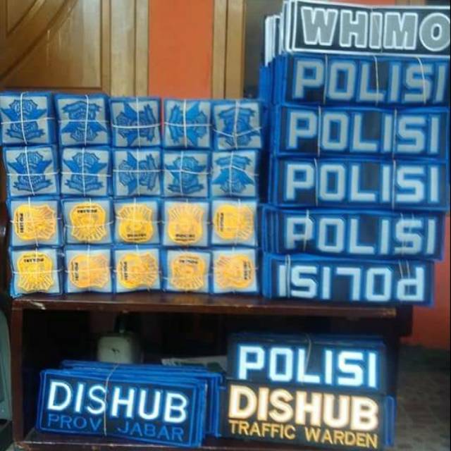 jual atribut polisi buat rompi jala mes bordir komputer