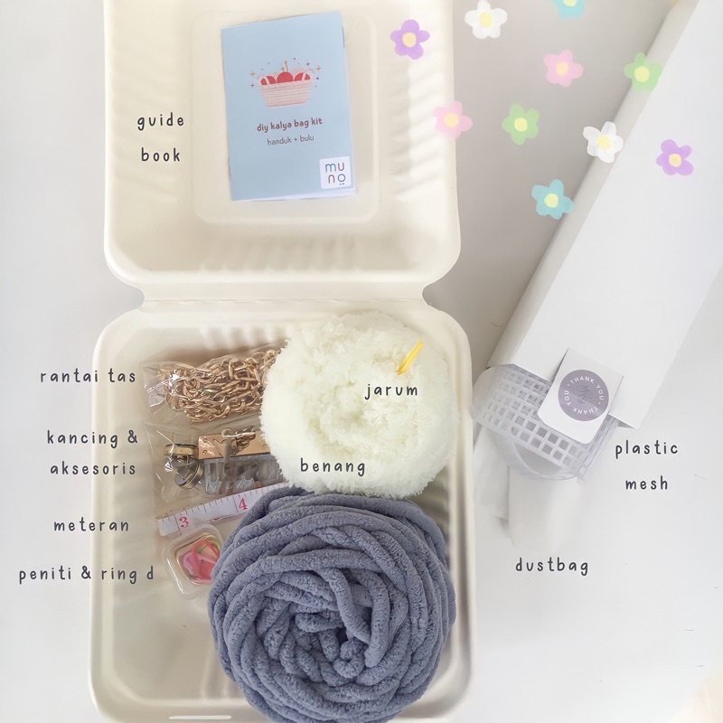 DIY Kalya Bag Kit | Paket Handcraft kerajinan tangan tas selempang pemula | crochet knitting kit clu