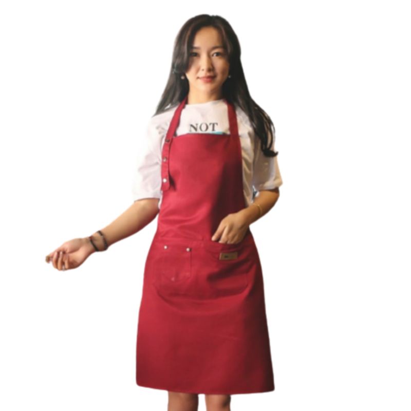 Celemek Apron Masak Celemek Dapur Apron Chef Bahan Drill