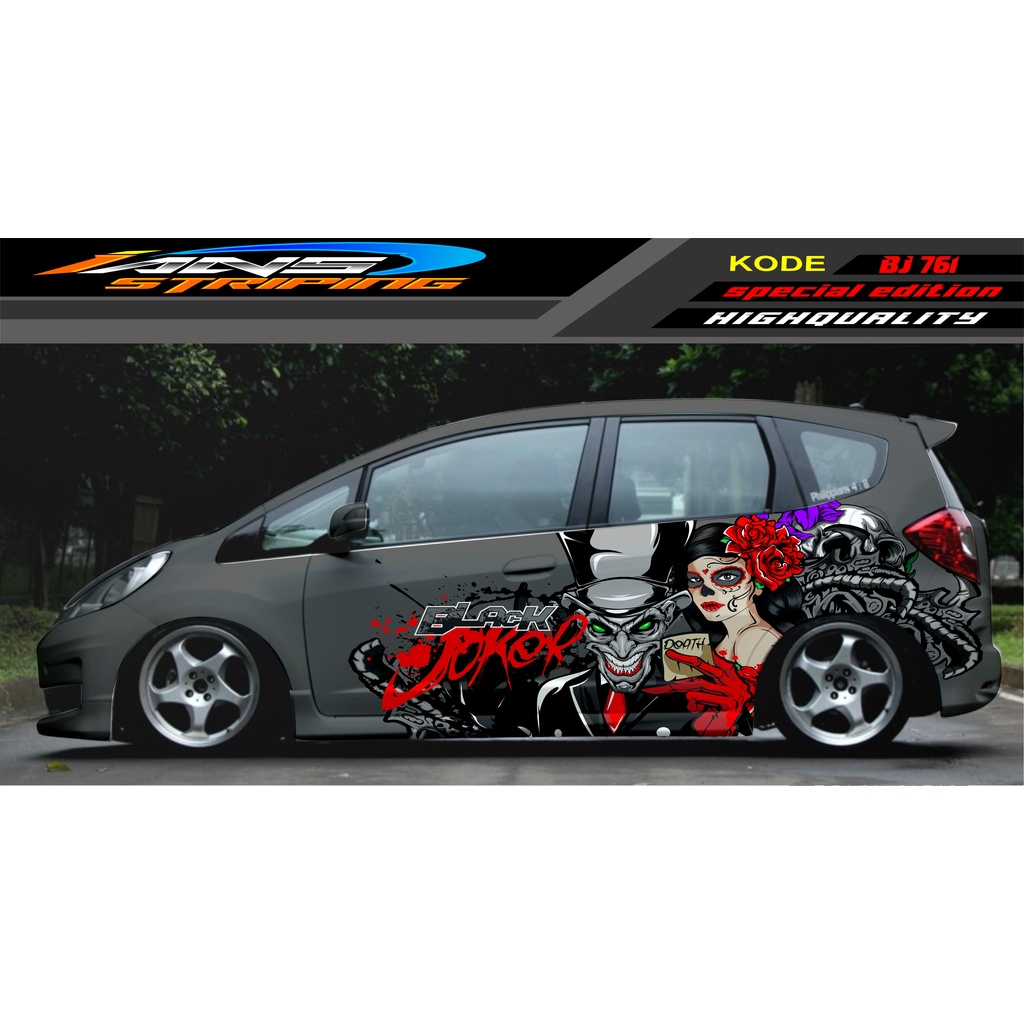 STICKER MOBIL HONDA BRIO AGYA JAZZ AVANZA YARIS / DECAL STICKER MOBIL JAZZ / STIKER MOBIL