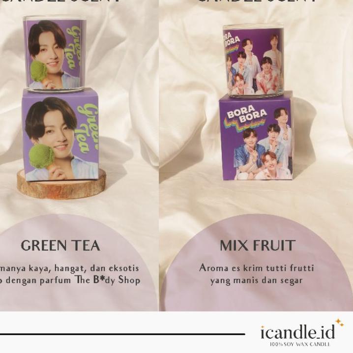 (SQ12)-KPOP BTS Scented Candle Lilin Aromaterapi BTS - Ice Cream Series (70gr) | icandle_id-Special 