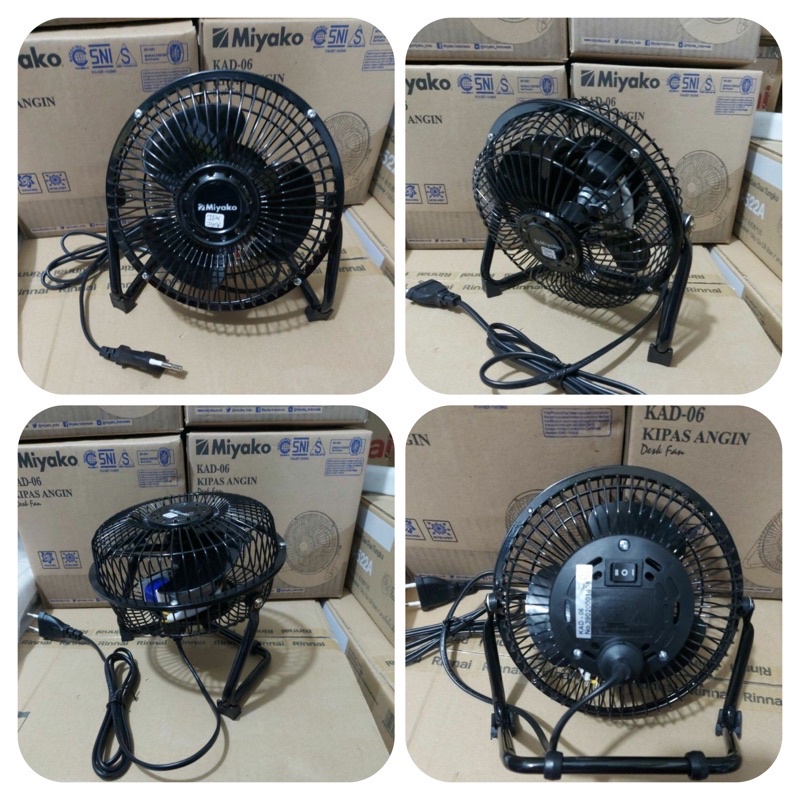 Miyako KAD-06 Kipas Angin Meja BESI TORNSDO Desk Fan 6 Inchi 15 Watt - Bergaransi Resmi