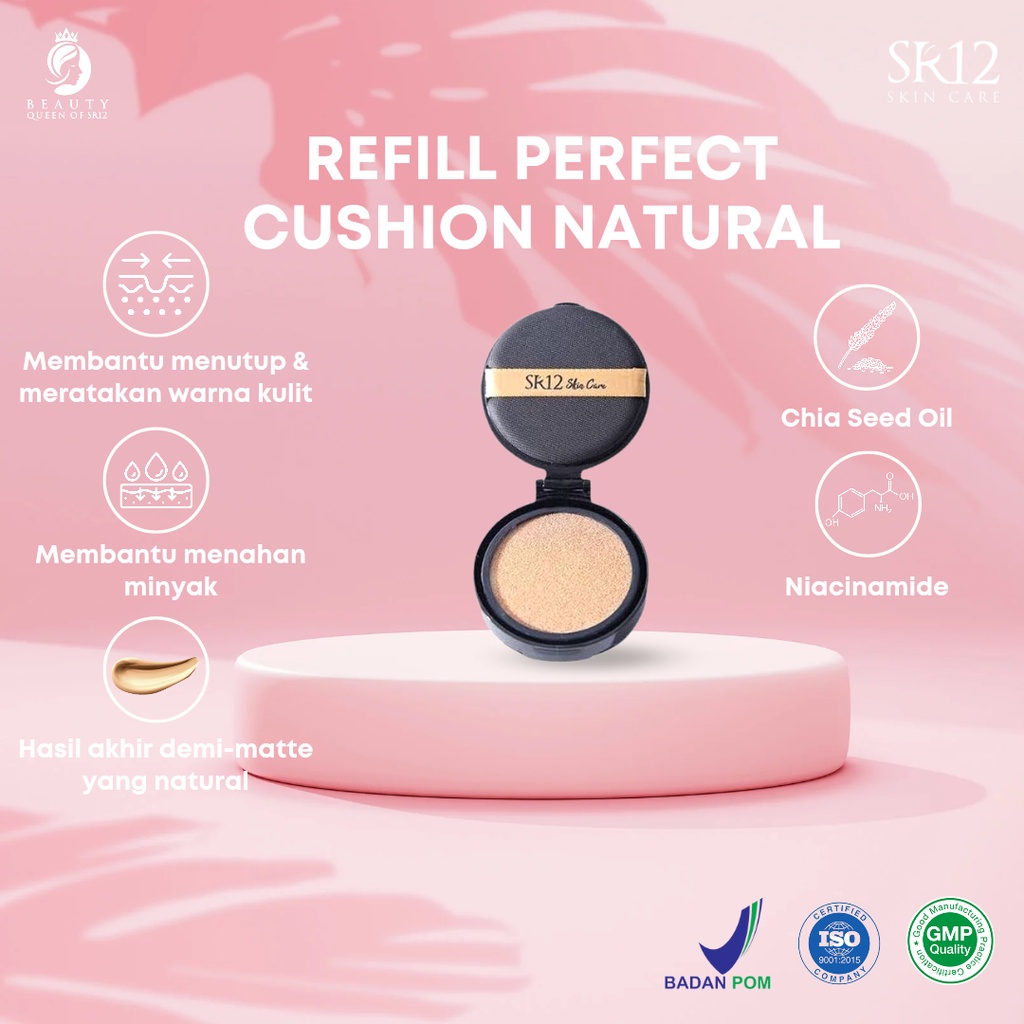 Refill Perfect Cushion Natural Serum Cushion High Coverage Poreless Flawless Foundation Long Lasting SPF 30 Waterproof Make Up Foundation Demi Matte