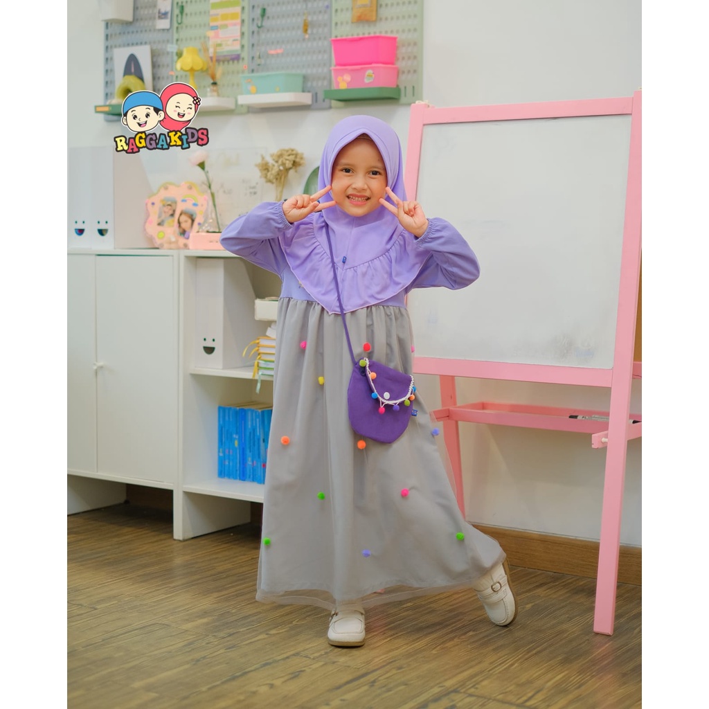 Gratis tas Baju gamis kaos anak raggakids tutu RG55 free tas