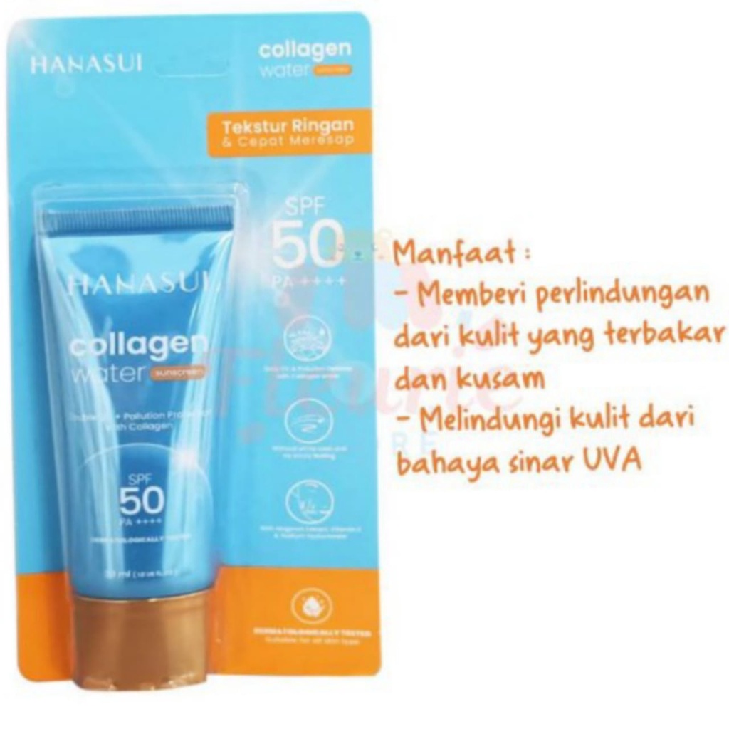 Baru HANASUI Collagen Water Sunscreen SPF 50 PA+++ 30ml