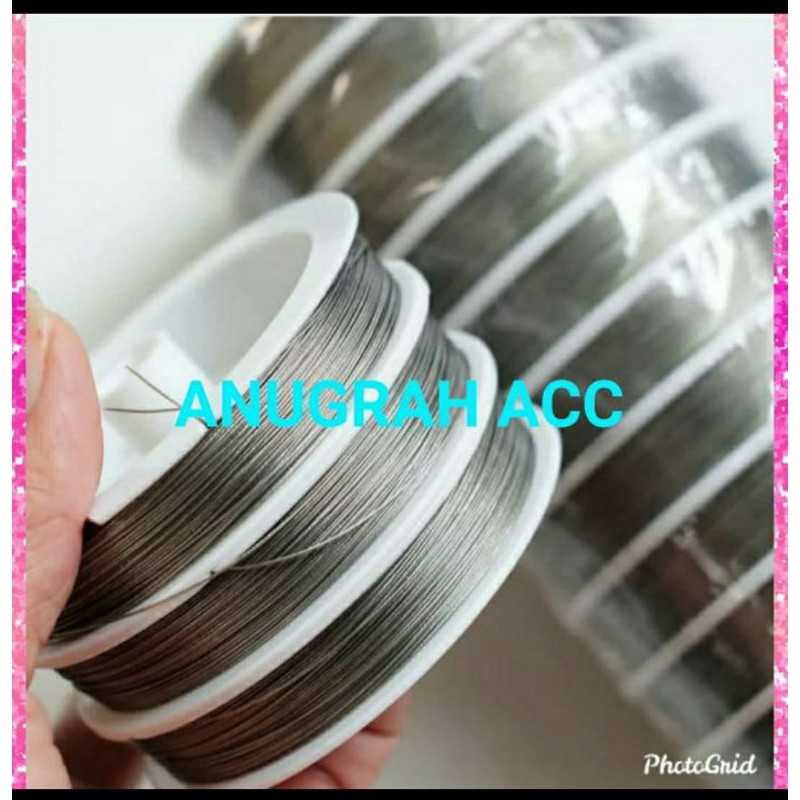 Bahan tali gelang dan kalung. tali Nilon Kawat Lentur / String Cable