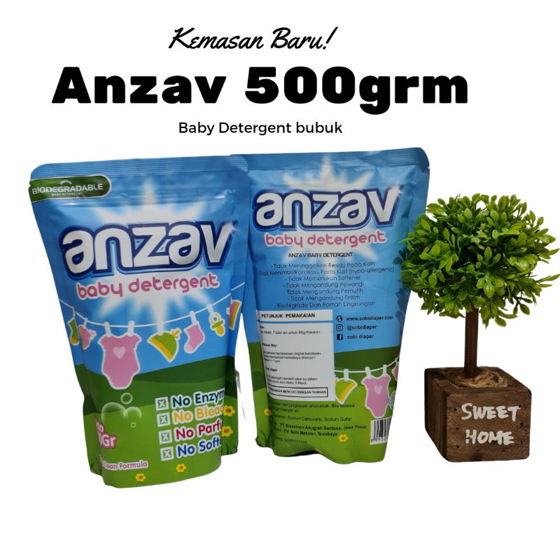 Anzav Deterjen bubuk clodi 500gram cocok tuk kulit bayi sensitif newborn