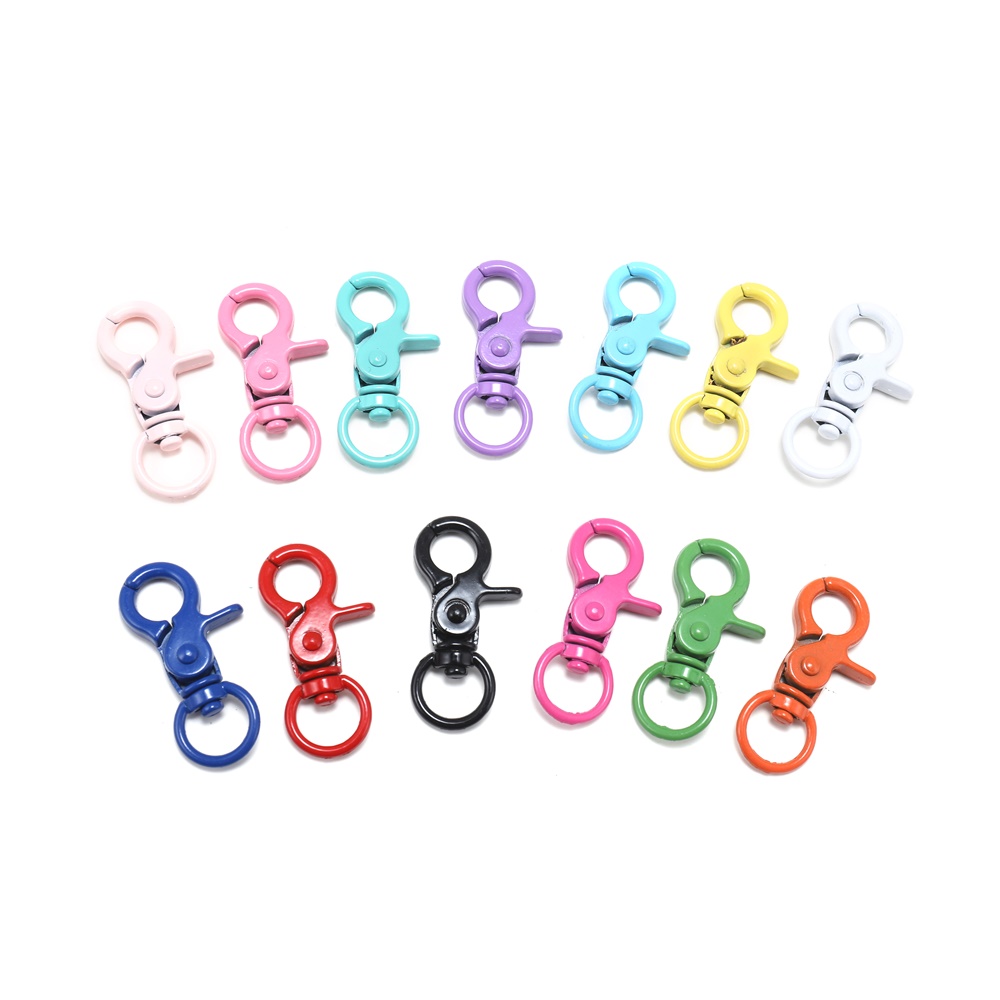 Ready stock Colorful alloy keychain diy key chain fashion accessories jewellery（5pcs/pack 44x21mm）