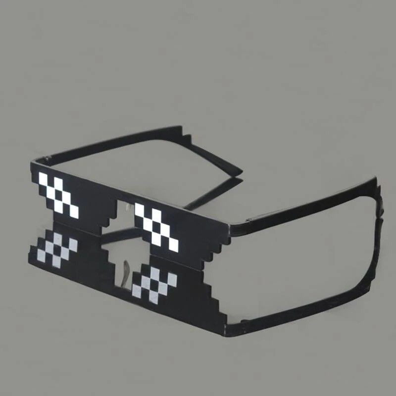 Kacamata Thug Life Double Mosaic Hitam Swag Fashion Sunglasses