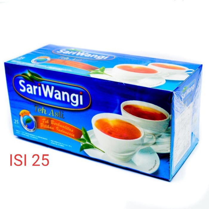 Teh Sariwangi isi 25 pc, teh sariwangi kotak isi 25, teh celup