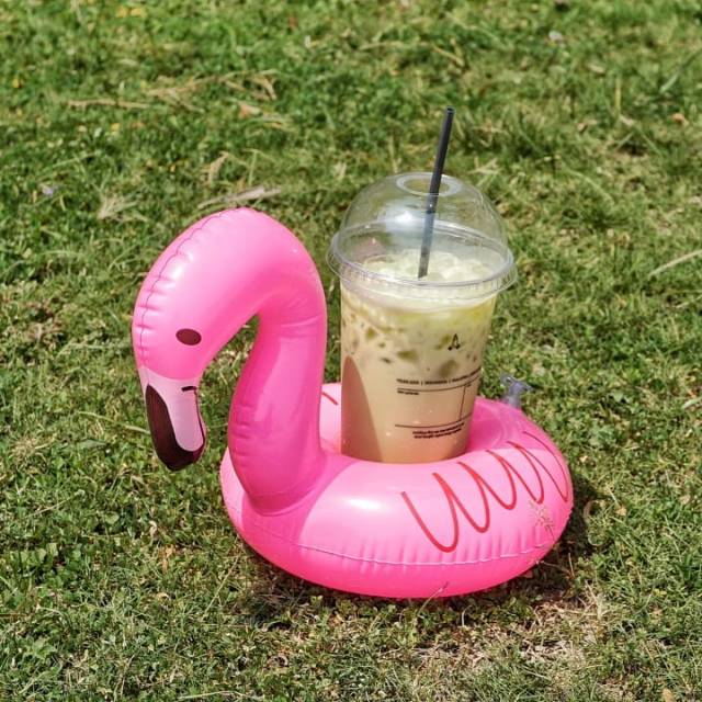 Pelampung gelas cup holder float pelampung minum mini floaties float flamingo