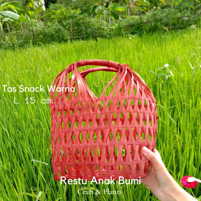 

Tas Snack Bambu Warna 19cm|Wadah Hampers|Tempat Belanja|Snack|Kado|Bingkisan|Lebaran|Serahan