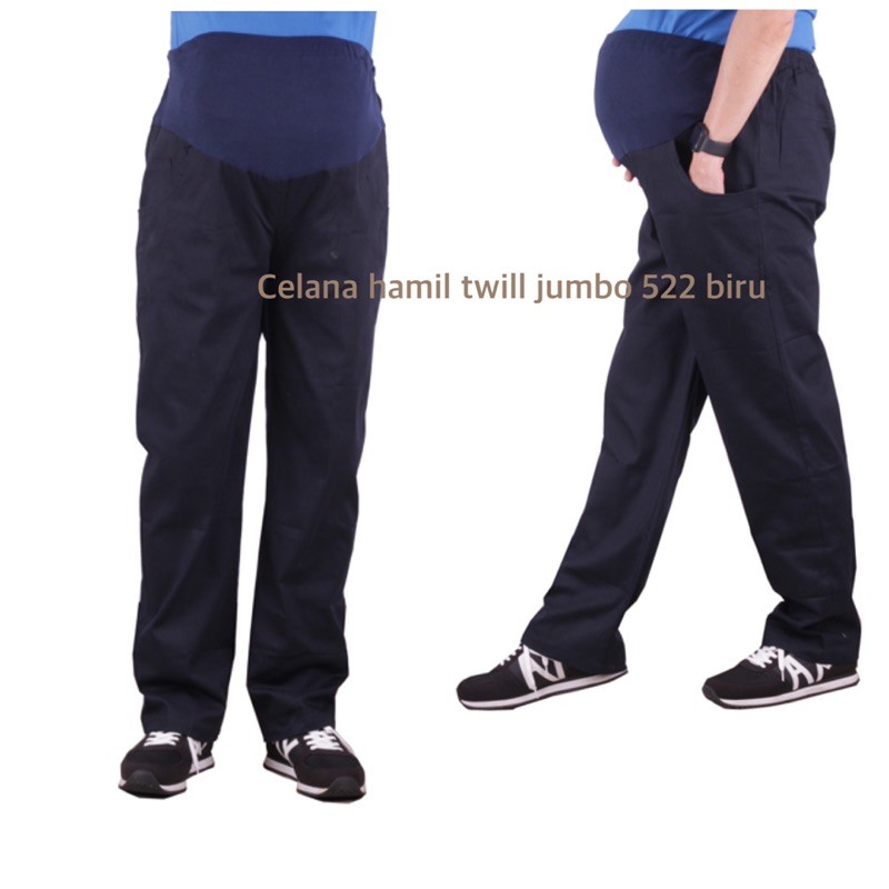 Celana hamil twill jumbo 522 celana big size